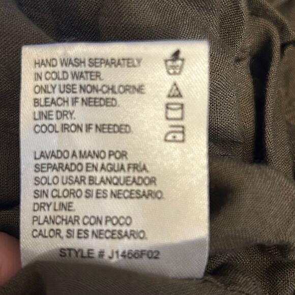 Patrons Of Peace Womens Dress Forest Green Floral Lined Sleeveless Small - Picture 8 of 13